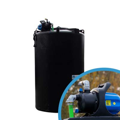 Bovengrondse Ronde Watertank - Met pomp - 2000 liter (Ø 1,20 m)