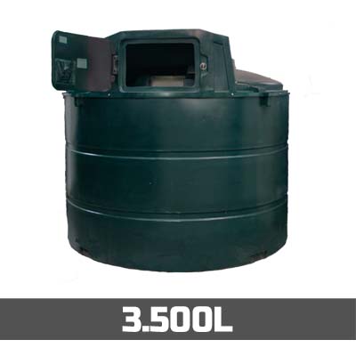 3500 liter kunststof dubbelwandige mazouttank met pompkast - geschikt voor binnen- en buitenopstelling