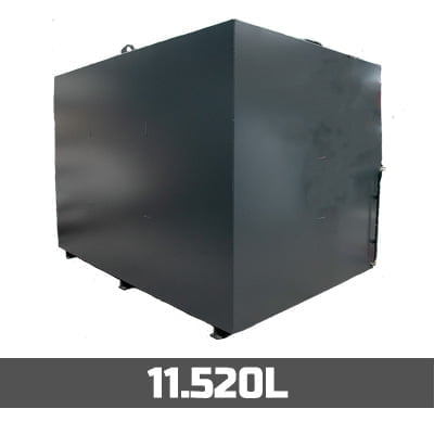 Bovengrondse mazouttank - metaal - dubbelwandig - 11520 liter