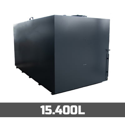 Bovengrondse mazouttank - metaal - dubbelwandig - 15400 liter