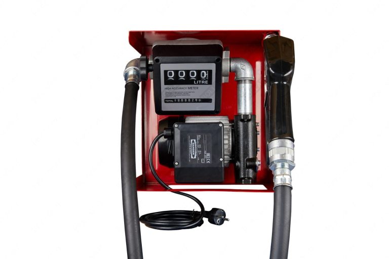 Dieselpomp 220V (40-60 L/M) Met Telwerk – Open Rood Frame