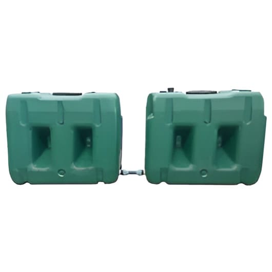 Bovengrondse Rechthoekige Watertank 2000 liter – Koppelbaar - 2 tanks - in lengte