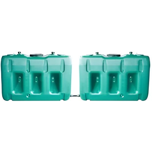Bovengrondse Rechthoekige Watertank 3000 liter – Koppelbaar - 2 tanks - in lengte