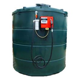 9400 liter kunststof mazouttank met dieselpomp (220V) - op tank