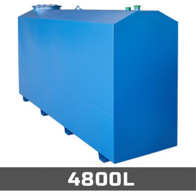 Bovengrondse mazouttank - metaal - dubbelwandig - 4800 liter