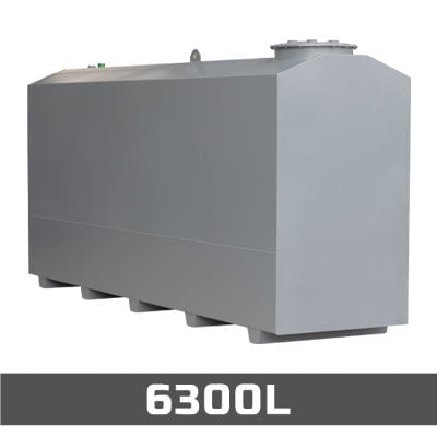 Bovengrondse mazouttank - metaal - dubbelwandig - 6300 liter