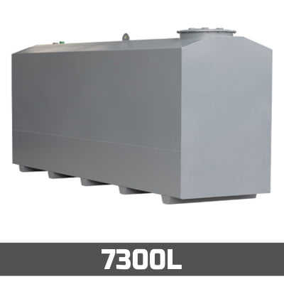 Bovengrondse mazouttank - metaal - dubbelwandig - 7300 liter