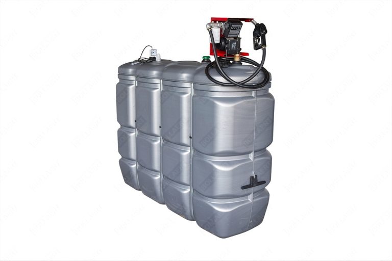 2000 liter kunststof mazouttank met pomp - UV-bestendig