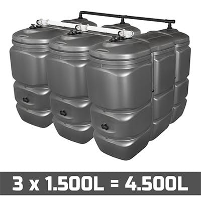 Mazouttank Kunststof: 3 x 1500l (= 4500l) UV-PROOF - gekoppeld breedte