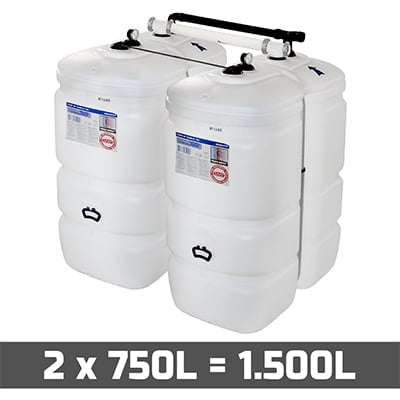 Mazouttanks PE: 2 x 750l (= 1500l) compact - gekoppeld breedte
