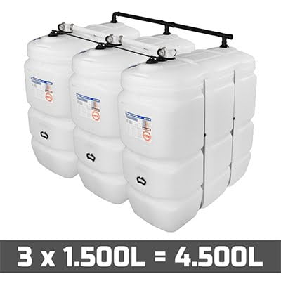 Mazouttanks PE: 3 x 1500l (= 4500l) standaard - gekoppeld breedte