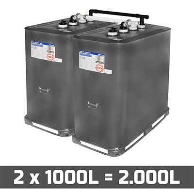 Mazouttanks verzinkt: 2 x 1000l (= 2000l) - gekoppeld breedte