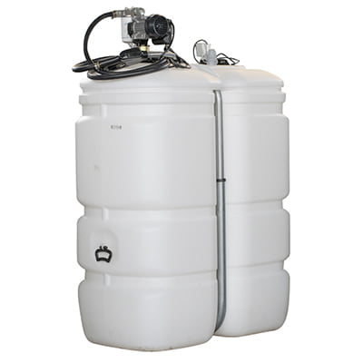 750 liter kunststof mazouttank met dieselpomp (220V) - 66 cm breed