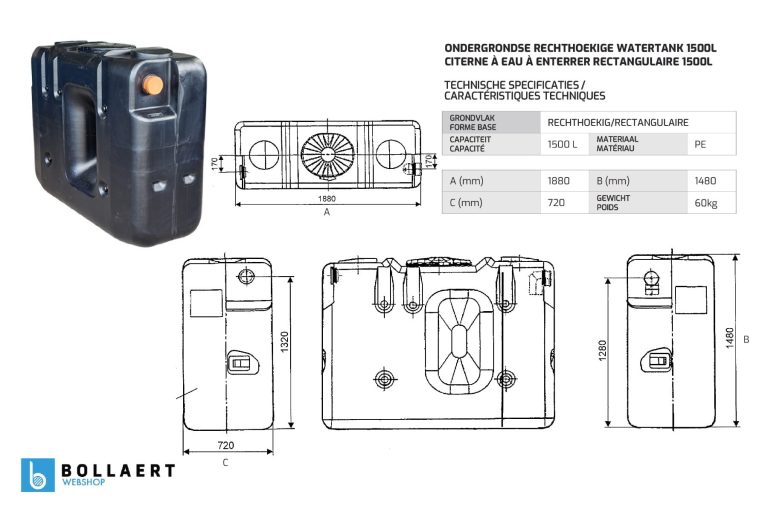 ondergrondse-rechthoekige-regenput-in-kunststof-1500-liter-technische-tekening-en-afmeting
