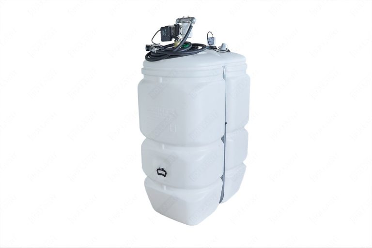 1000 liter kunststof mazouttank met dieselpomp (220V) - 77 cm breed