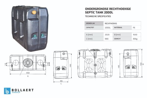 technische_tekening_ondergrondse_ronde_septic_tank_2000l