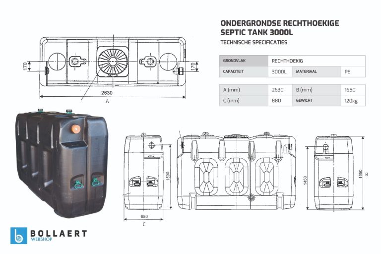 technische_tekening_ondergrondse_ronde_septic_tank_3000l