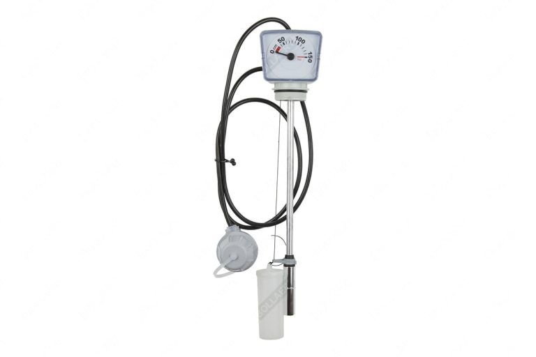 Overvulbeveiliging : sonde + mechanische volumemeter