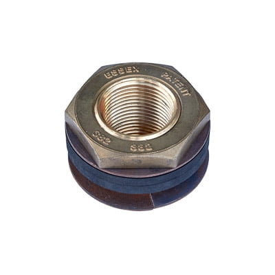 Flens messing 1" met schroefdraad binnen