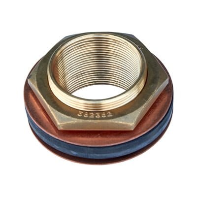Flens messing 2" met schroefdraad binnen & buiten