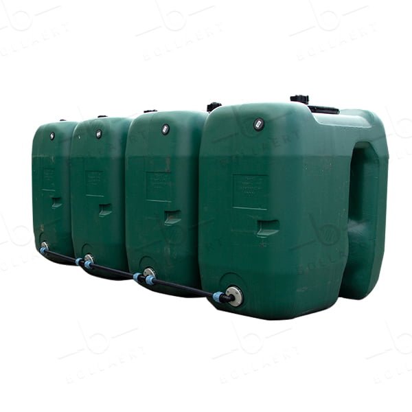 Bovengrondse Rechthoekige Watertank 1000 liter – Koppelbaar - 4 tanks