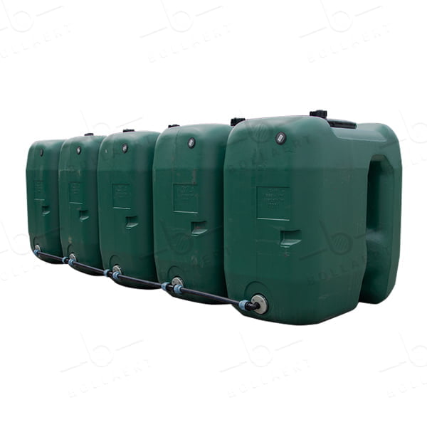 Bovengrondse Rechthoekige Watertank 1000 liter – Koppelbaar - 5 tanks