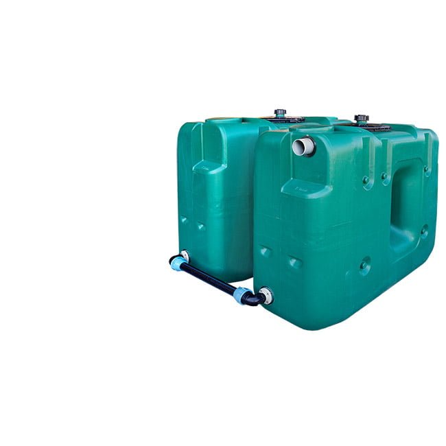 Bovengrondse Rechthoekige Watertank 1500 liter – Koppelbaar - 2 tanks