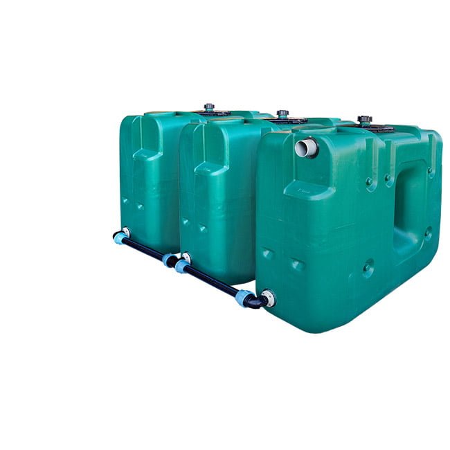 Bovengrondse Rechthoekige Watertank 1500 liter – Koppelbaar - 3 tanks