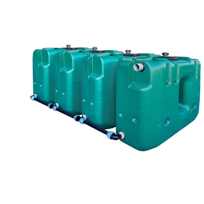 Bovengrondse Rechthoekige Watertank 1500 liter – Koppelbaar - 4 tanks