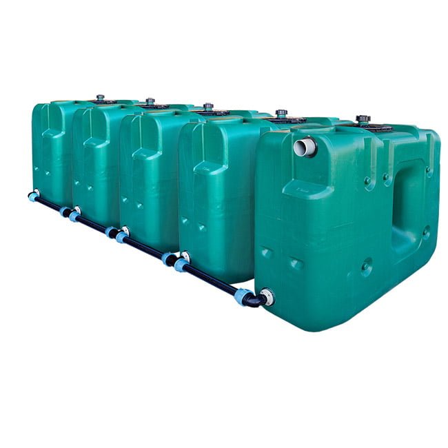 Bovengrondse Rechthoekige Watertank 1500 liter – Koppelbaar - 5 tanks