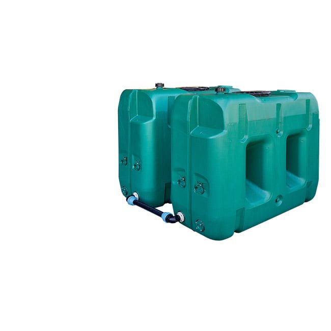 Bovengrondse Rechthoekige Watertank 2000 liter – Koppelbaar - 2 tanks