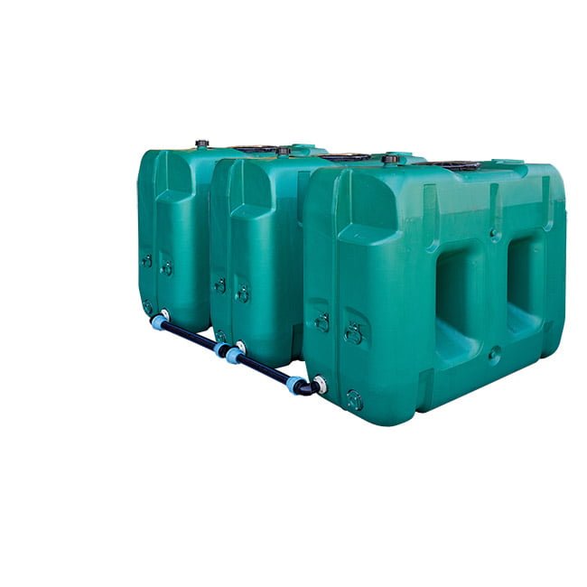 Bovengrondse Rechthoekige Watertank 2000 liter – Koppelbaar - 3 tanks