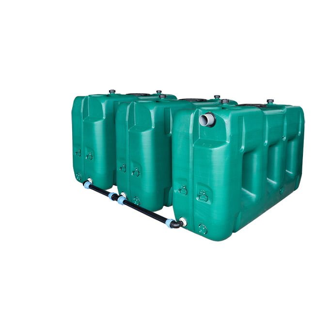 Bovengrondse Rechthoekige Watertank 3000 liter – Koppelbaar - 3 tanks