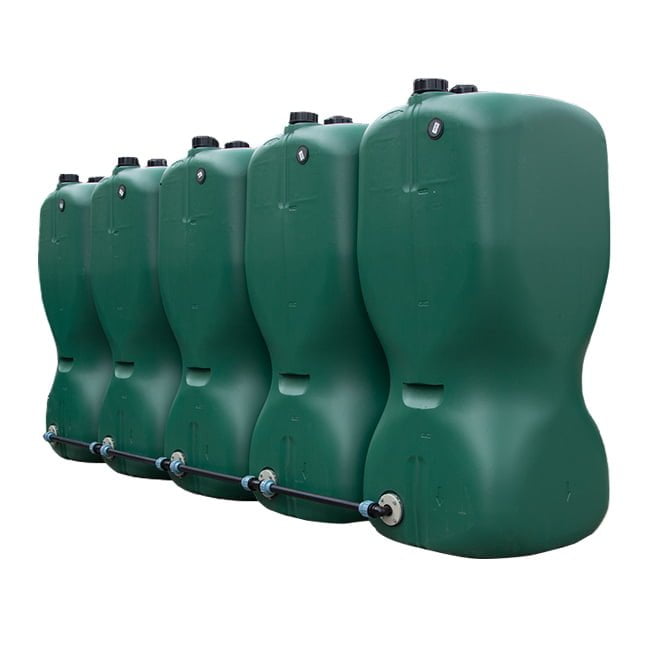 Bovengrondse Rechthoekige Watertank 750 liter – koppelbaar - 5 tanks