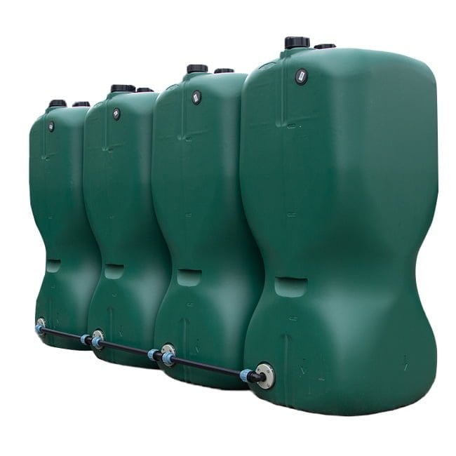 Bovengrondse Rechthoekige Watertank 750 liter – koppelbaar - 4 tanks