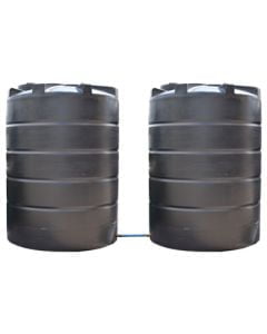Bovengrondse Ronde Watertank - 2 x 6000 liter - gekoppeld (Ø 1,90 m)